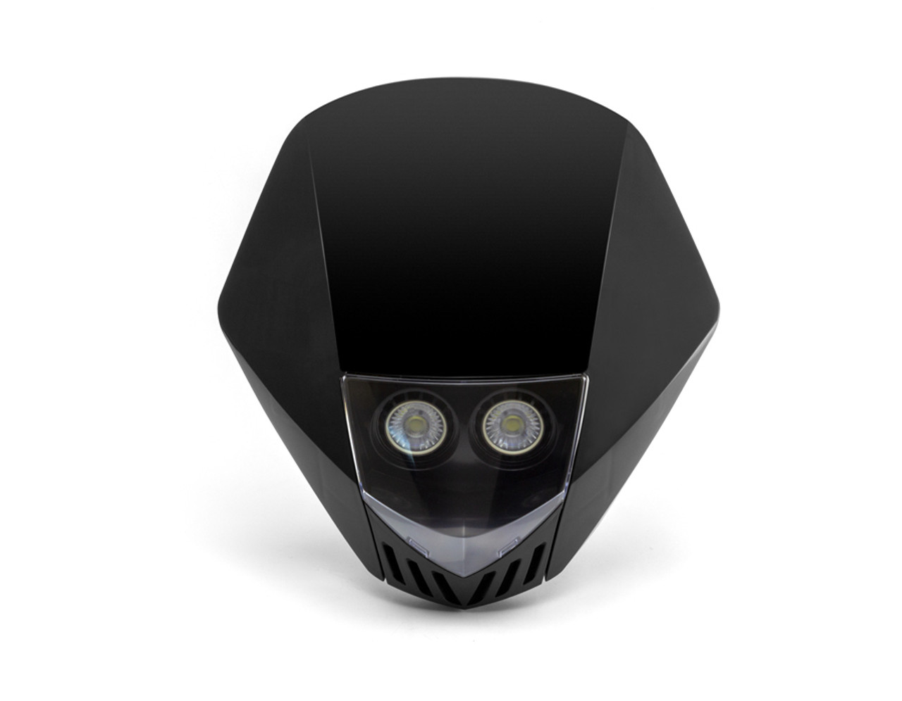 BLACK Motorbike Headlight Mask - LED 12V 10W - Project Streetfighter