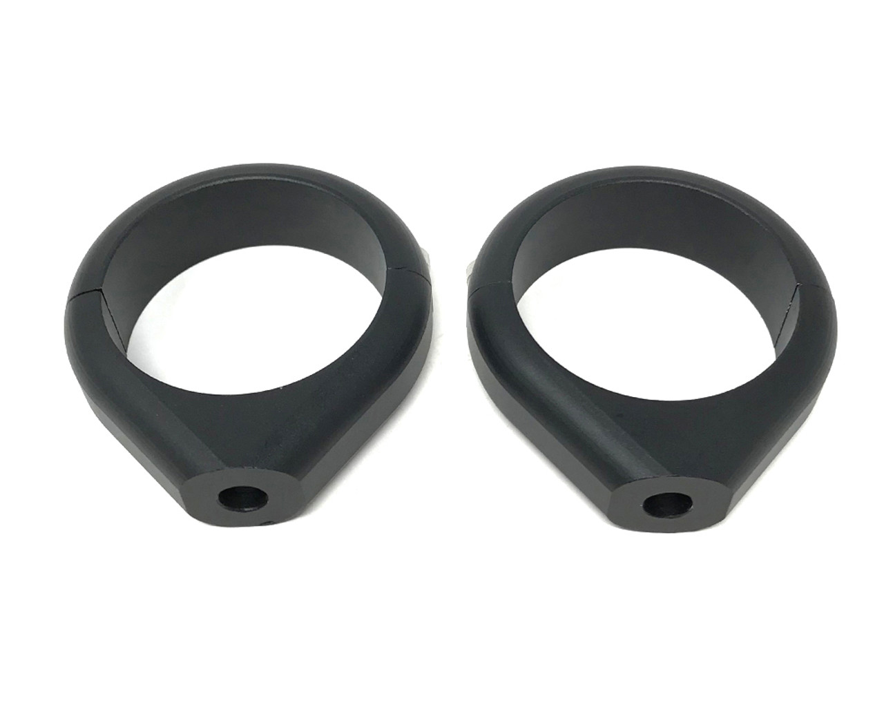 Motorbike Indicator Relocator Fork Clamps - Black - High Quality