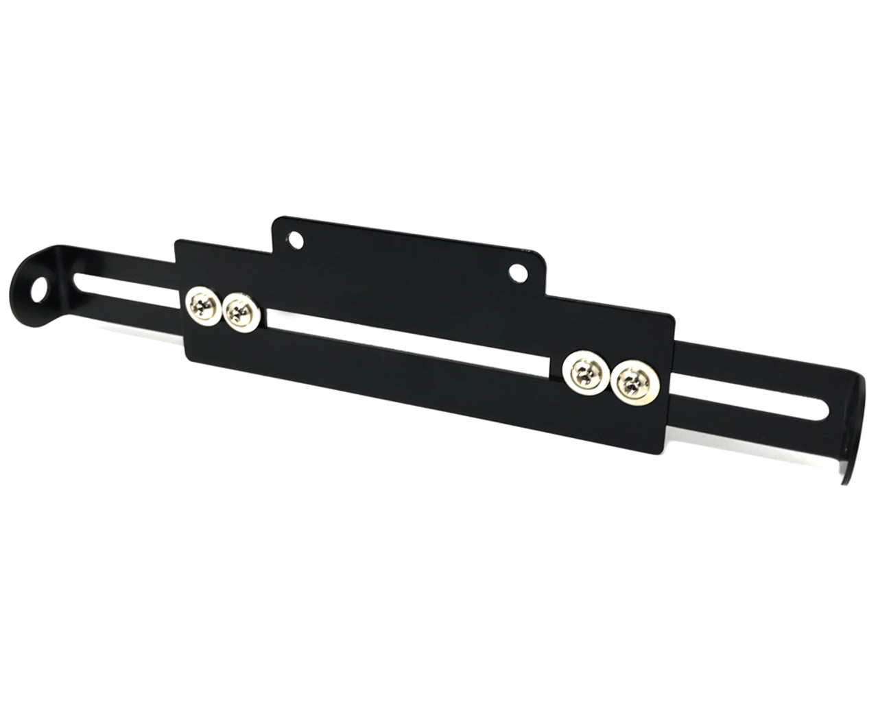 Adjustable Tail Tidy Number License Plate Holder - Black Aluminium
