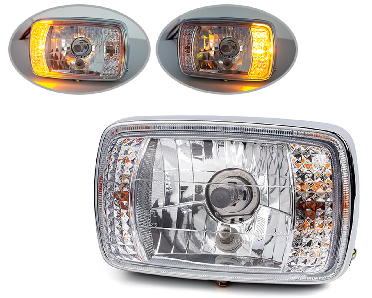 Motorcycle Headlight with Integrated Indicators for Honda CB 125 TD & CG125  Brazil Model Version - HOMOLOGATED