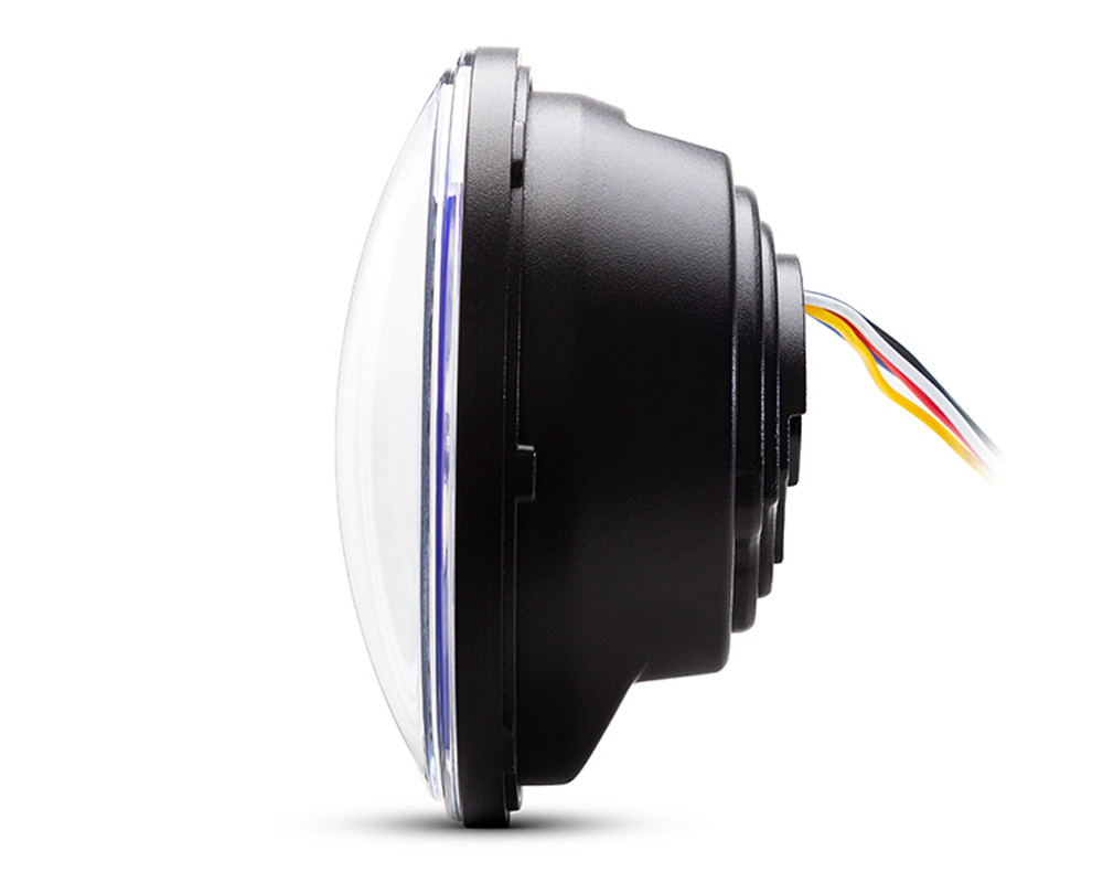 80W 5-3/4 5.75 Round LED Projection Headlight Compatible with Dyna S - loyolig