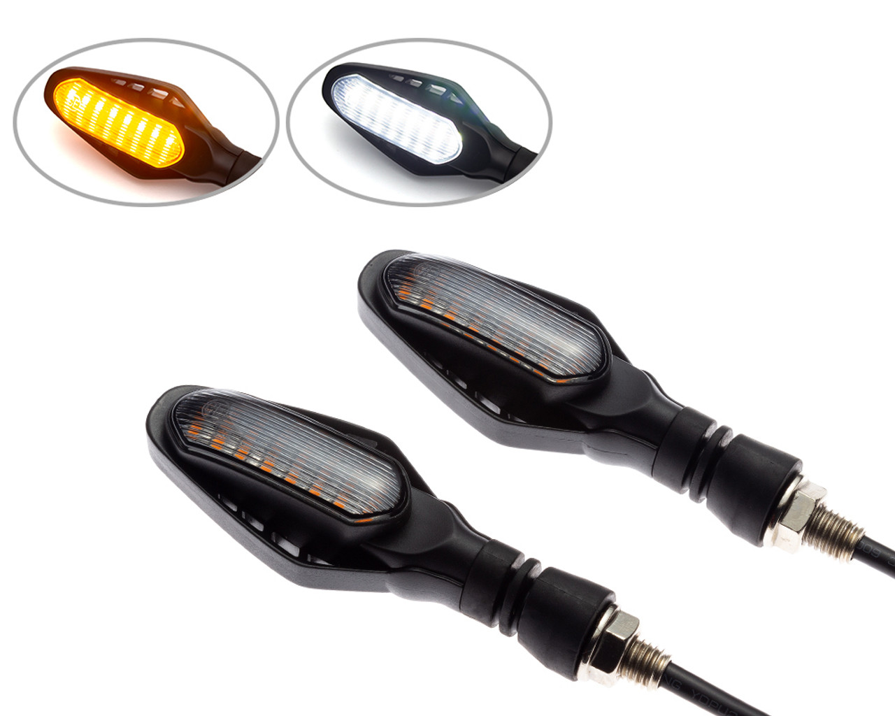 Motorbike LED Indicators Turn Signals Blinkers with Integrated Driving ...