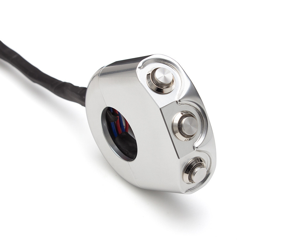 Motorbike Switchgear for 22mm Handlebars - Billet Aluminium - 3 x