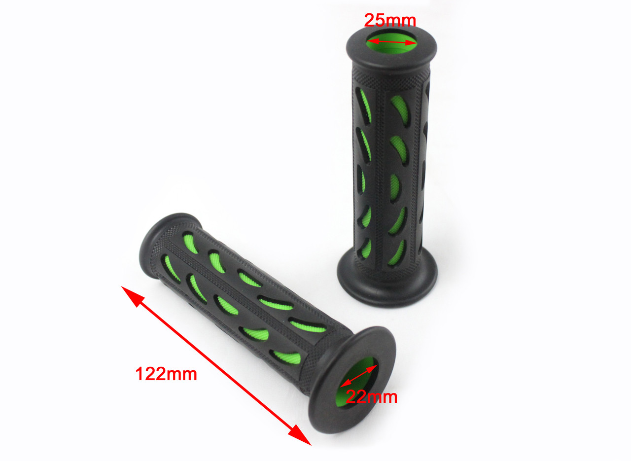 Black & Green Soft Silicon / Rubber Motorcycle Motorbike Hand