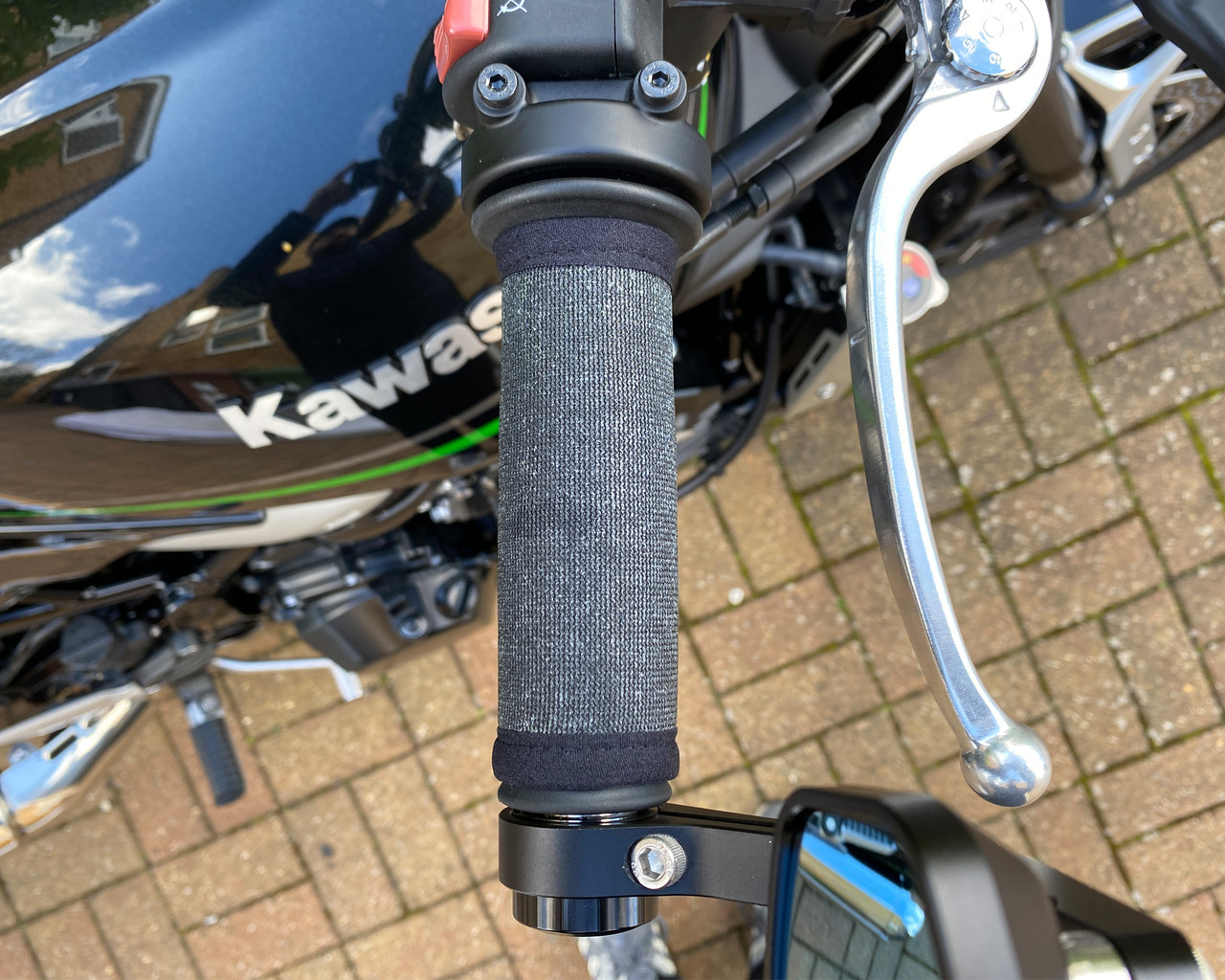 BCSMMCAR Motorcycle Foam Grip Covers – 5in Anti-Vibration Comfort Grips For Street & Off-Road Bikes (Black)