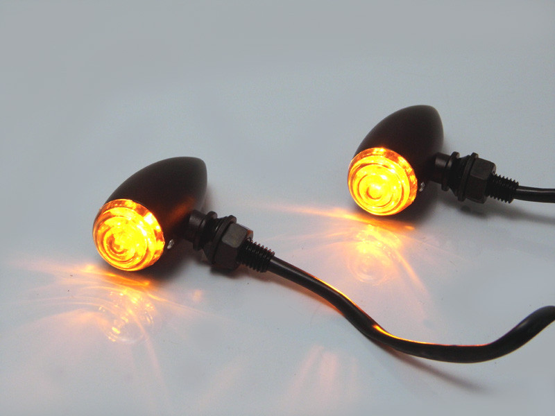 CHROME BULLET TURN SGNALS For HARLEY VNTAGE CHOOPER BOBBER CAFE RACER
