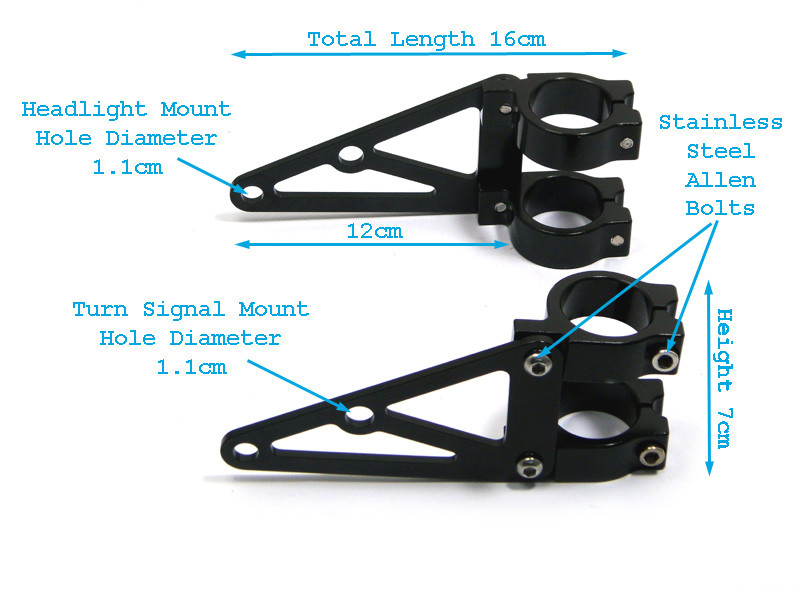 Universal 22mm 25mm 7/8Inch Motorcycle Headlight Bracket Spotlight Holder Tube Clamp For Cafer Racer Choppertg82 I2284790593