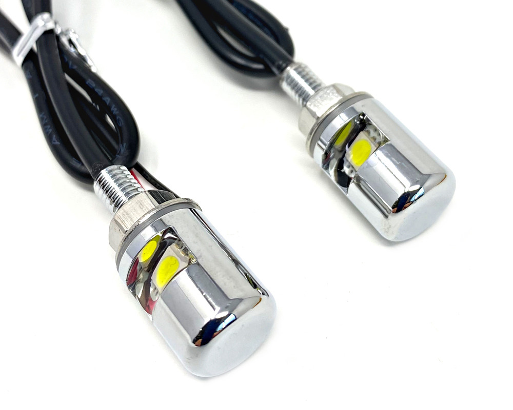 WTMT Universal LED License Plate Light – Chrome, ECE-Certified For Car, Motorcycle, Trailer