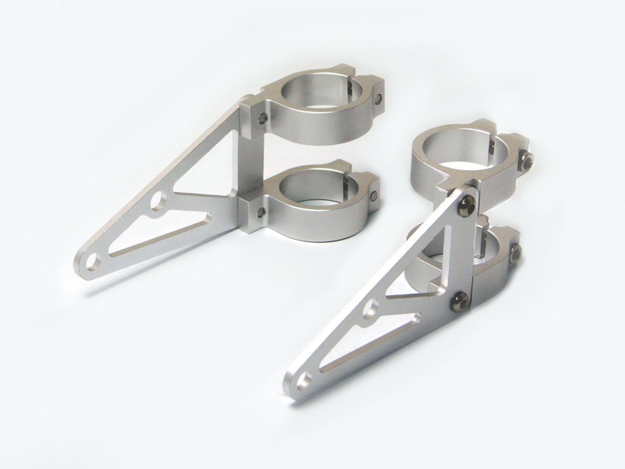 High Quality CNC Brushed Aluminium Fork Mounted Motorcycle Motorbike  Headlight Brackets (size options available)