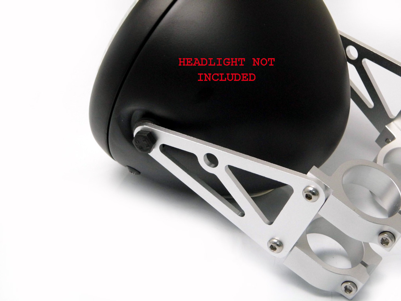 High Quality CNC Brushed Aluminium Fork Mounted Motorcycle Motorbike  Headlight Brackets (size options available)