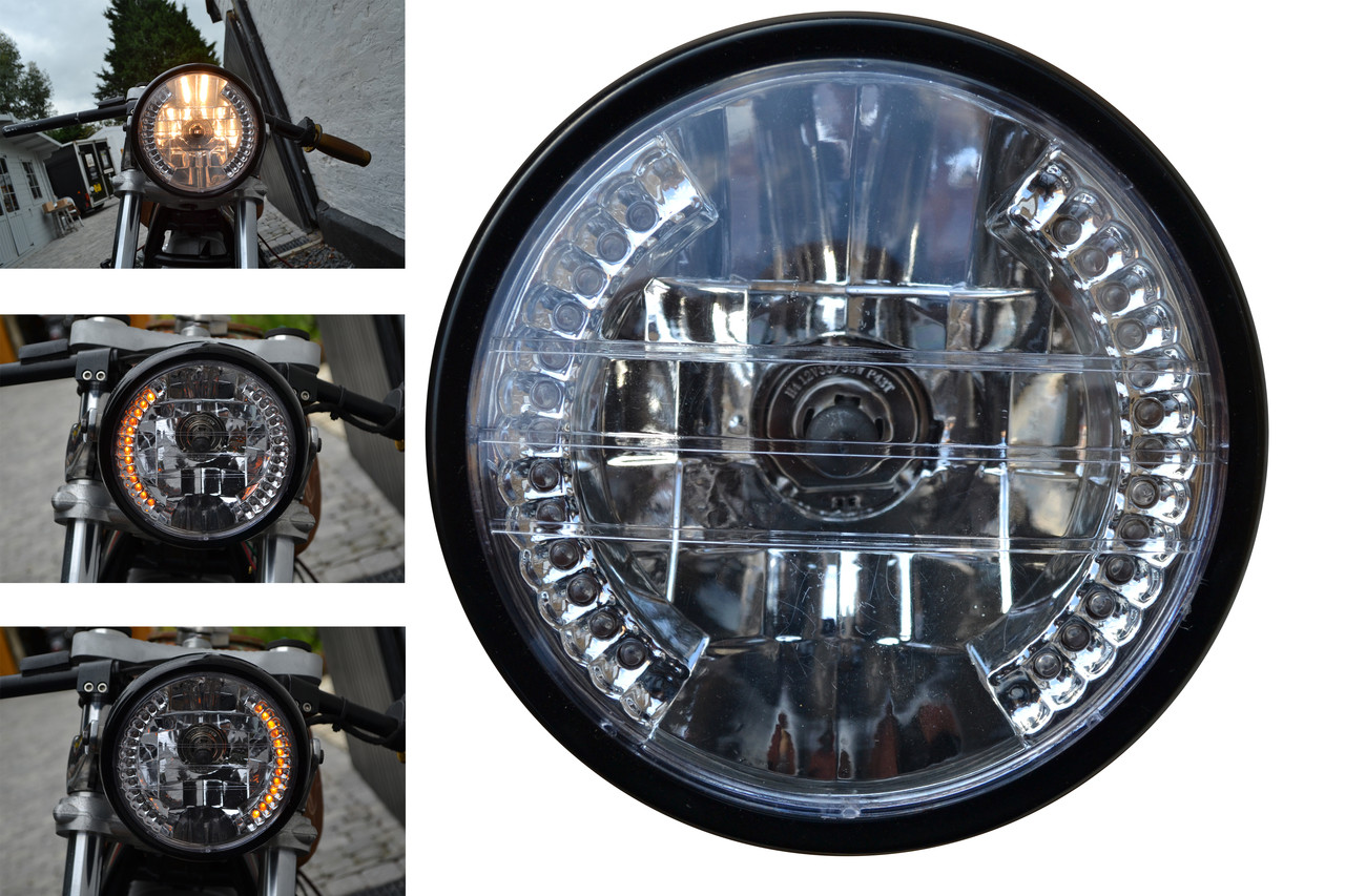 Motorcycle 7.5 inch LED Headlight for Motor Choppe Bobber Street Tracker  Yamaha Honda Suzuki Cafer Racer Motorcycle Headlamp - AliExpress