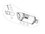 Replacement Muffler - M-AP02102C - YAMAHA MT-07 ABS