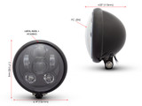 Gloss Black 6" Projector 6 x LED Motorbike Headlight for Custom Retro Project Gloss Black 6" Projector 6 x LED Motorbike Headlight for Custom Retro Project