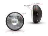 Motorbike 7.7" Headlight Matt Black 12V 55W for Cafe Racer & Scrambler - SHALLOW Motorbike 7.7" Headlight Matt Black 12V 55W for Cafe Racer & Scrambler - SHALLOW