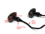 Motorbike Motorcycle LED Bullet Indicators Turn Signals Harley Cafe Racer Smoked Lens