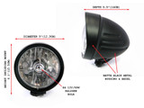 5" Matt Black Bottom Mount H4 55W Custom Motorcycle Motorbike Steel Headlight 5" Matt Black Bottom Mount H4 55W Custom Motorcycle Motorbike Steel Headlight