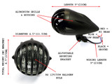 4.5" Matt Black Aluminium Ally H4 55w E-marked Universal Motorcycle Motorbike Headlight
