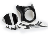 Retro Black Semi Fairing And Screen 195mm - 9553N