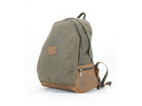 Khaki Waxed Canvas Backpack By Longride CUS4515WKHA