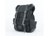 Black Waxed Canvas Backpack By Longride CUS4516WBLA Black Waxed Canvas Backpack By Longride CUS4516WBLA