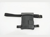 Black Waxed Canvas Leg Bag By Longride CUS4056WBLA