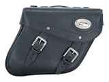 Black 24L Leather Saddlebags By Longride HCL137 Black 24L Leather Saddlebags By Longride HCL137