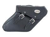 Black 30L Leather Saddlebags By Longride HCL152 Black 30L Leather Saddlebags By Longride HCL152