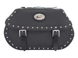 Black 38L Studded Iparex Saddlebags By Longride HC145A Black 38L Studded Iparex Saddlebags By Longride HC145A