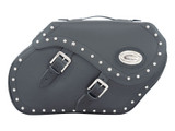 Black 34L Studded Iparex Saddlebags By Longride HC147A Black 34L Studded Iparex Saddlebags By Longride HC147A