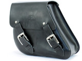 Black 5.8L Leather Swing Arm Bag By Longride CUS281 Black 5.8L Leather Swing Arm Bag By Longride CUS281
