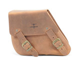 Brown 5.8L Leather Swing Arm Bag By Longride CUS281R Brown 5.8L Leather Swing Arm Bag By Longride CUS281R