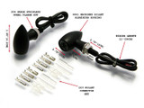 High Quality Matt Black Mini Micro LED Motorcycle Motorbike Retro Indicators