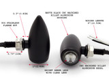 High Quality Matt Black Aluminium Bullet LED Motorbike Indicators Turn Signals High Quality Matt Black Aluminium Bullet LED Motorbike Indicators Turn Signals