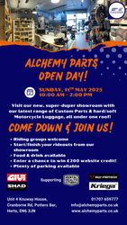 Brace yourself... here comes the Alchemy Parts Open Day – Sunday 11th May 2025