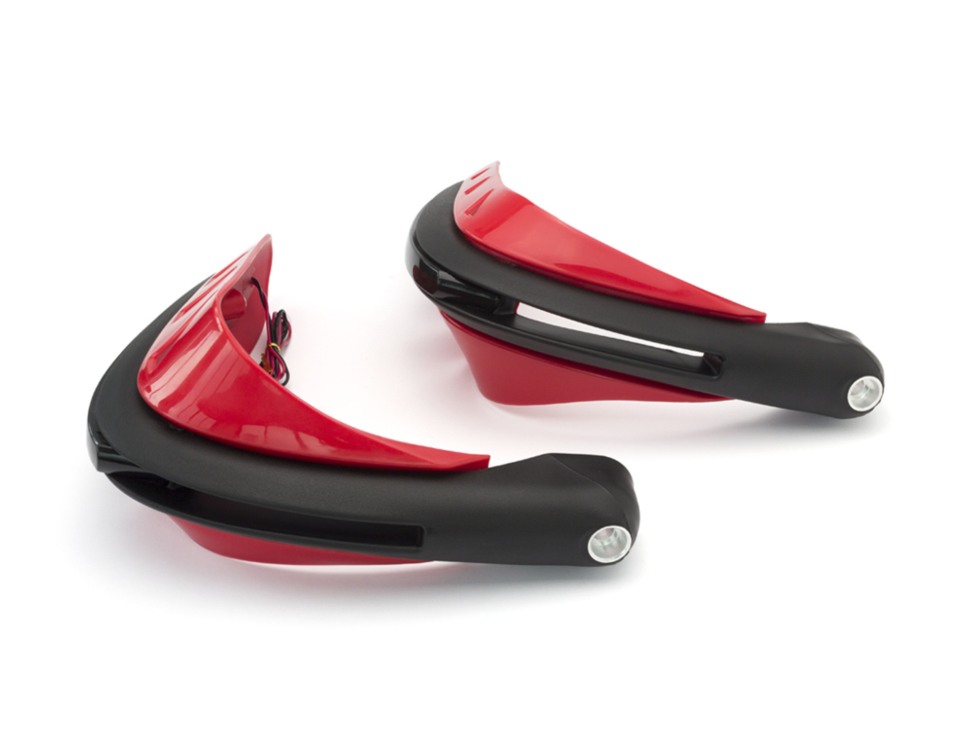 RED Motorbike Quad Bike Handguards Protectors with Bulit In Indicators