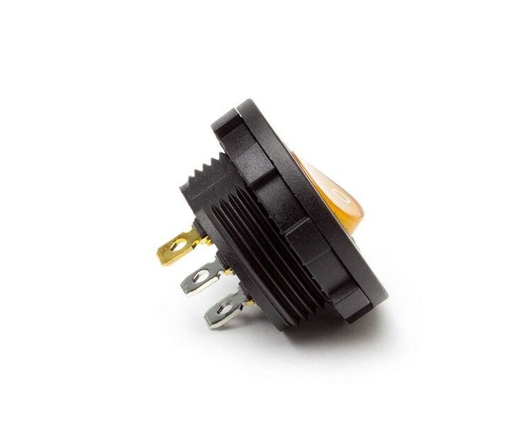 Car LED Dashboard Switch - Amber - 12V ON & OFF Button - Van Pick Up ...