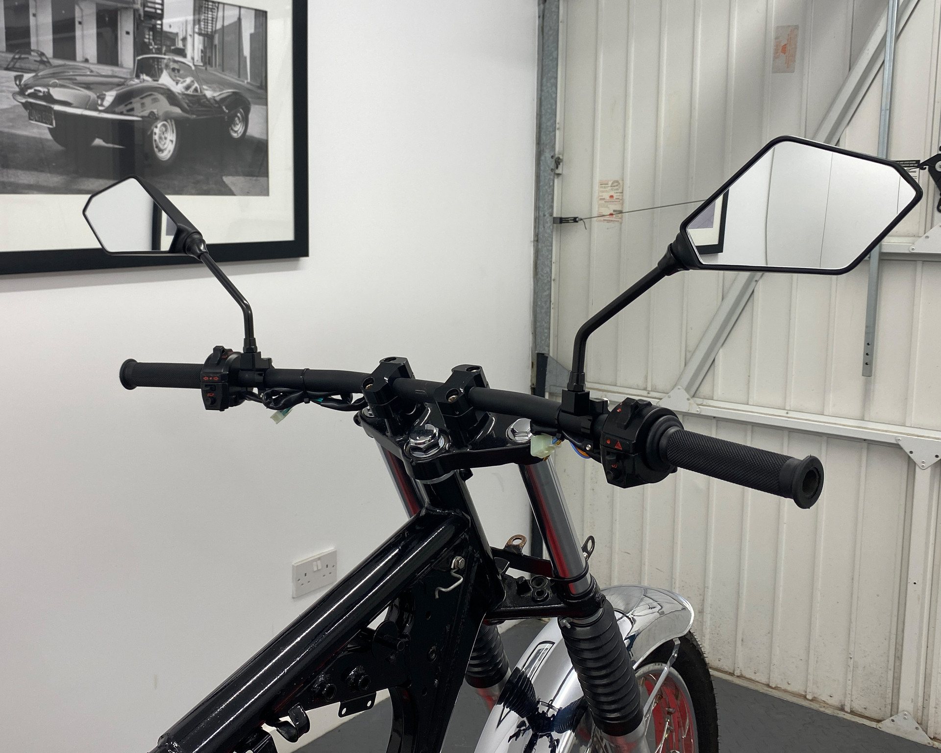 PAIR Of Excellent Quality Universal Fit Motorbike Wing Mirrors Emarked