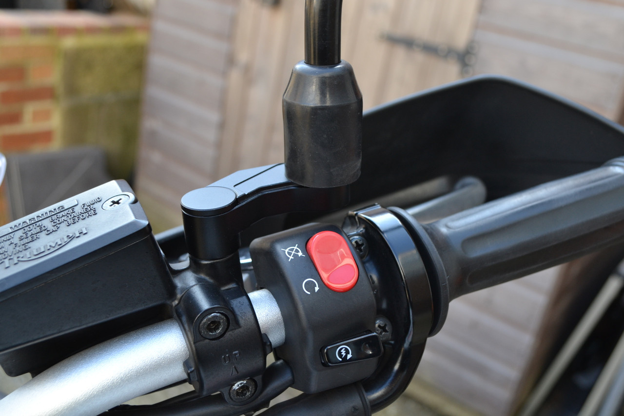 Black CNC Machined Billet Aluminium Motorcycle Motorbike Mirror Risers