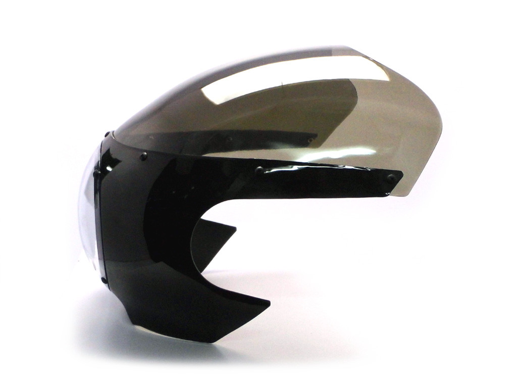 BLACK Universal Classic Cafe Racer Headlight Fairing Cowl with Tinted
