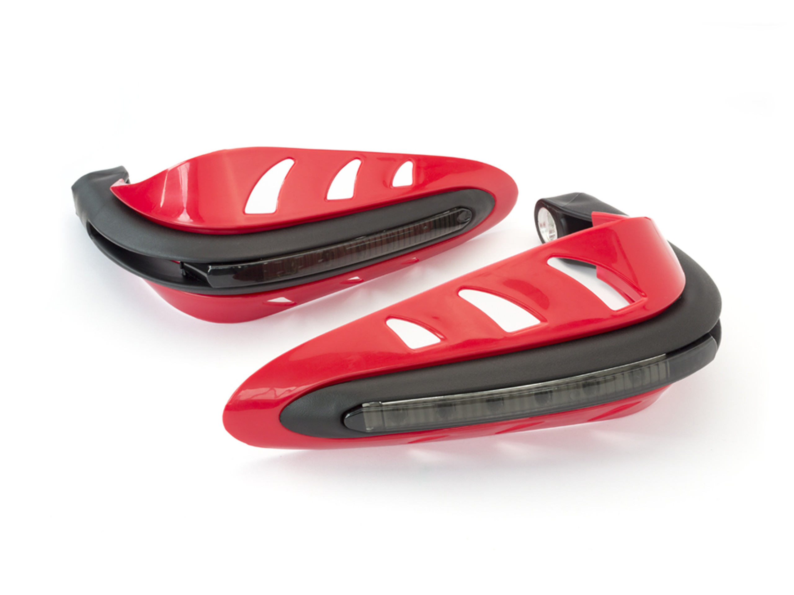 RED Motorbike Quad Bike Handguards Protectors with Bulit In Indicators