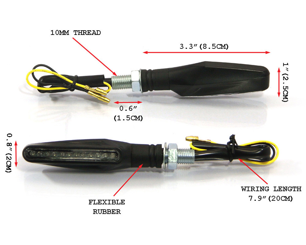 Set: Sequential LED Indicators Motorcycle Lumitecs KP6 Turn Signals 2 Pieces Handlebar Indicators Led Lumitecs Ts4 Sequential Turn Signals Universal Tinted A244637 0