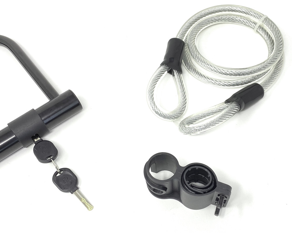 Bicycle D Lock Bike 1.2M Two Keys U Shaped Heavy Duty Cable Frame