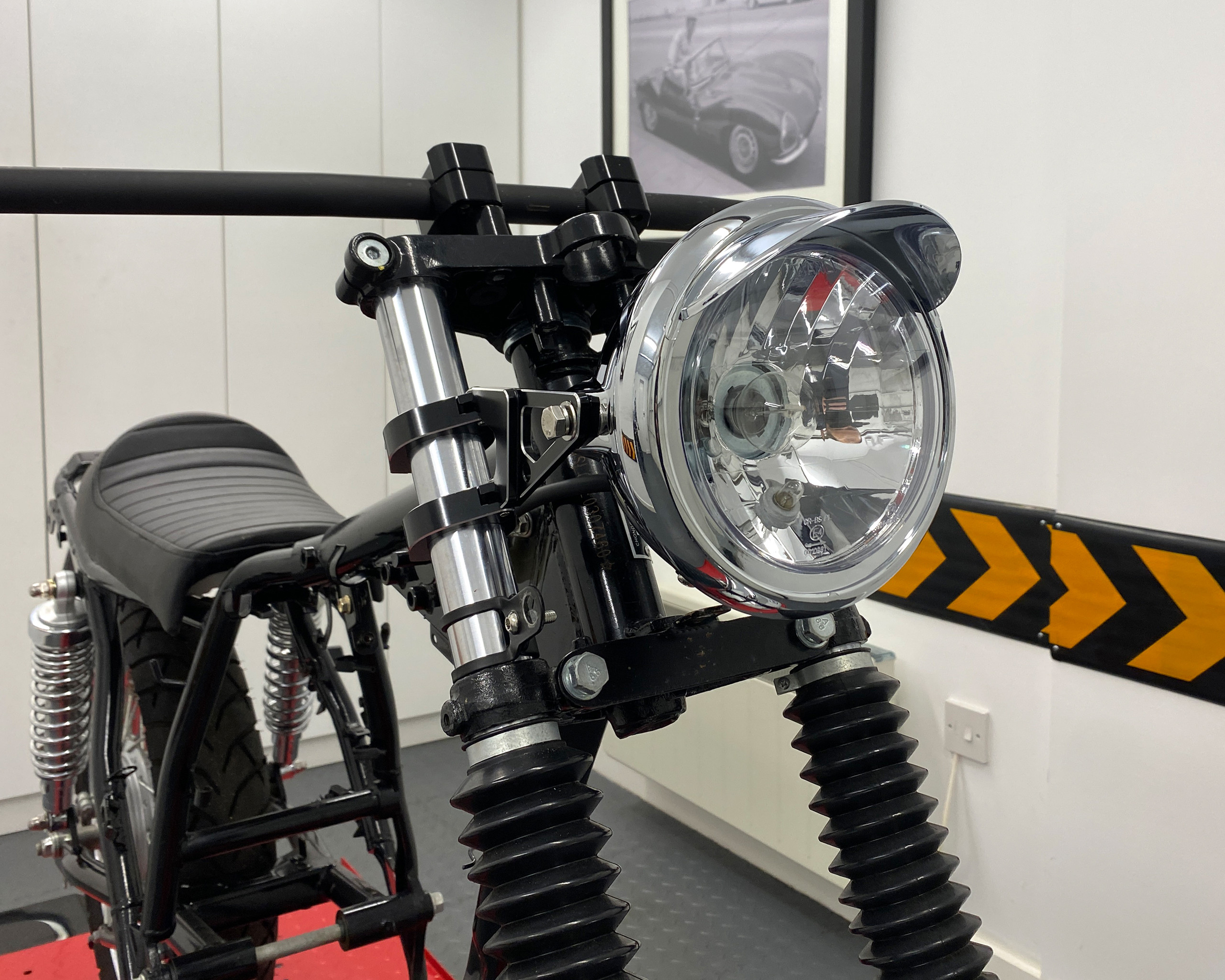 Universal Motorcycle Motorbike Trike Classic Chrome E-marked Headlight ...