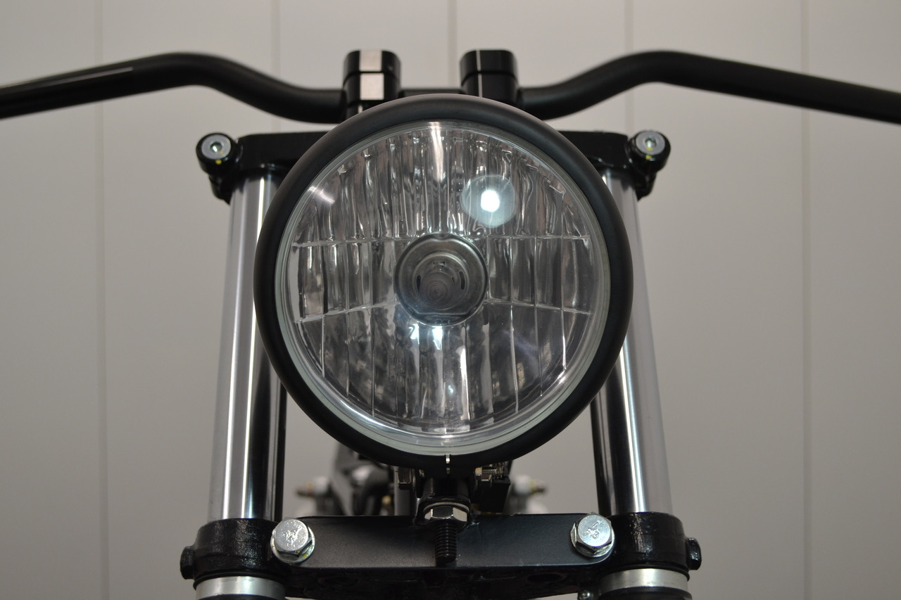 BLACK 5.75” Bates Style Classic Custom 12V 55W Motorbike Motorcycle ...