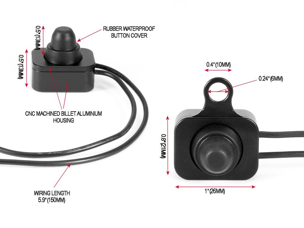 Black Auxiliary Light On/Off Switch for Harley Davidson Dyna Softail ...