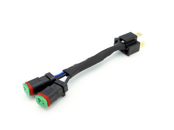 H4 to Deutsche Plug LED Headlight & Light Bar Splitter Adapter - High & Low Beam H4 to Deutsche Plug LED Headlight & Light Bar Splitter Adapter - High & Low Beam