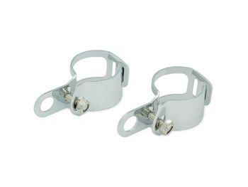 Chrome Adjustable Fork Mount Indicator Relocation Brackets - 31 mm-36 mm Chrome Adjustable Fork Mount Indicator Relocation Brackets - 31 mm-36 mm