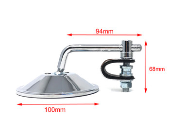 Single Chrome Mirror - LEFT or RIGHT SIDE - for 22mm (7/8") & 25mm (1") Handlebars Single Chrome Mirror - LEFT or RIGHT SIDE - for 22mm (7/8") & 25mm (1") Handlebars