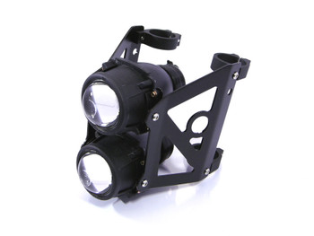 Dual Stacked Streetfighter Projector Black Motorbike Headlight Forks (size options available) Dual Stacked Streetfighter Projector Black Motorbike Headlight Forks (size options available)