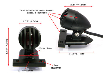 Matt Black Aluminium Grill LED Custom Motorcycle Motorbike Stop / Tail Light Matt Black Aluminium Grill LED Custom Motorcycle Motorbike Stop / Tail Light